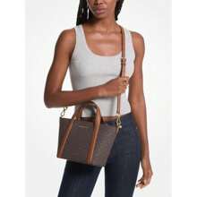 Michael Kors | Pratt Small Signature Logo Tote Bag - Brown - View 4