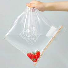 1 Box Double Reinforced Fresh-Keeping Bag For Vegetable And Fruit Storage In Fridge, Classified Sealable Food Bag Gift Bag Party Kitchen - Transparent - View 5
