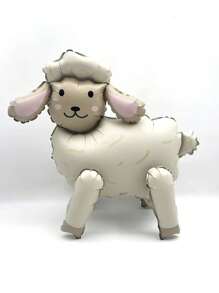 MECRLA 1set 3D Sheep Balloon, DIY 3D Assembly, Suitable For Animal Theme Party Decoration, Farm Theme, Fun Gift, Birthday Party Decoration, Outdoor & Indoor Decoration, Christmas