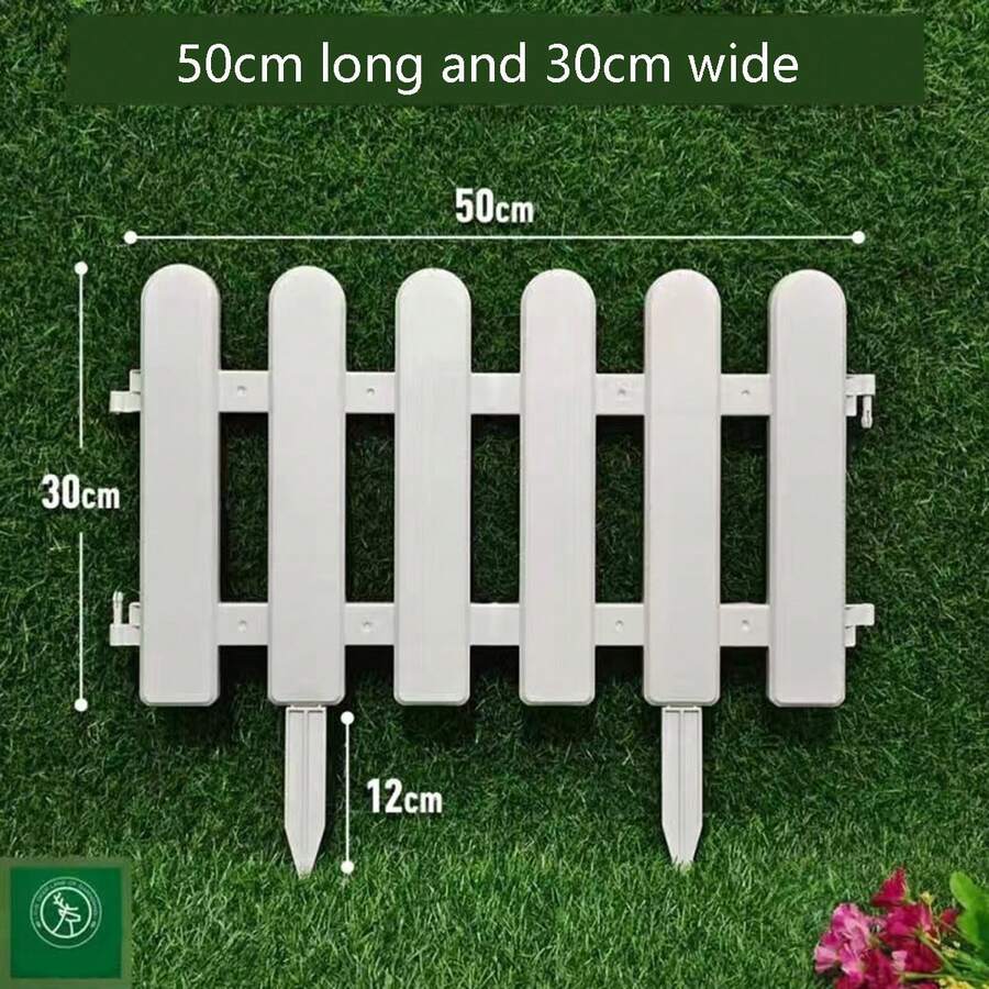 50*30 cm Hàng rào ván nông thôn đẹp Hàng rào nhựa PVC ngoài trời cho làng, Vườn nhà, Sân trường, Bãi cỏ, Rào chắn