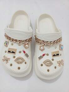 Hole Shoes Decoration DIY Perfect Woman Makeup Series - Gold - View 3