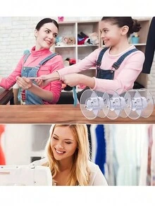 1pc Sewing Machine Thread Spools Box, Empty Spools Storage Container, 25-Compartment Clear Plastic Storage Box, For Sewing Accessories, Tools And Art Supplies - Transparent - View 3