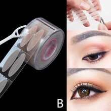 600 Pcs Eye Lift Strips Double Eyelid Tape Clear Gray Eyelid Stripe Big Eyes Invisible Double Fold Eyelid Sticker Makeup Tools - Apricot - View 6