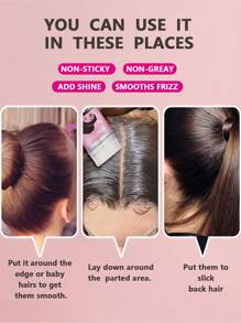 防毛躁发蜡棒，造型发蜡棒，控制飞散的头发 - 白色 - 查看 8