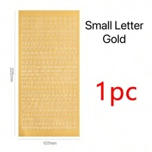 1pc Gold Foil English Letter Scrapbooking Sticker, INS Style Waterproof DIY Journal Material Scrapbook Decoration Stickers Suitable For Various Scenes Like DIY, Books, Etc., Stickers, Wall Decal, Vinyl Decal For Home Decorations, Spring Decoration Items Refresh Your Home, Rama Decoration Stickers