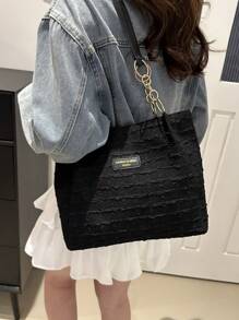 Bolsa de ombro Bubble Grid Chain Tot Bag, bolsas para estudantes, vários compartimentos, perfeita para praia, escola, trabalho e uso diário