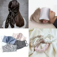 19.6 * 59 Zoll Satin Stoff einfarbig, geeignet für DIY Mode Handwerk, Kleidung, Seidensatin für Hochzeitskleid Dekoration - Verschiedenfarbig - Übersicht 5