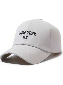 1pc Unisex New York Letter Embroidered Fashion Baseball Cap Outdoor Sports Visor