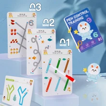 Magical Tracking Exercise Book Control Training Book, Reusable Magic Exercise Copy, Children's Montessori Painting Education Stationery (Random Colors And Styles Of Components), Toys, Montessori Toys, Kids Toys, Kids Writing Book, Kids Reading Books, Girls Toys, Adhd, Back To School