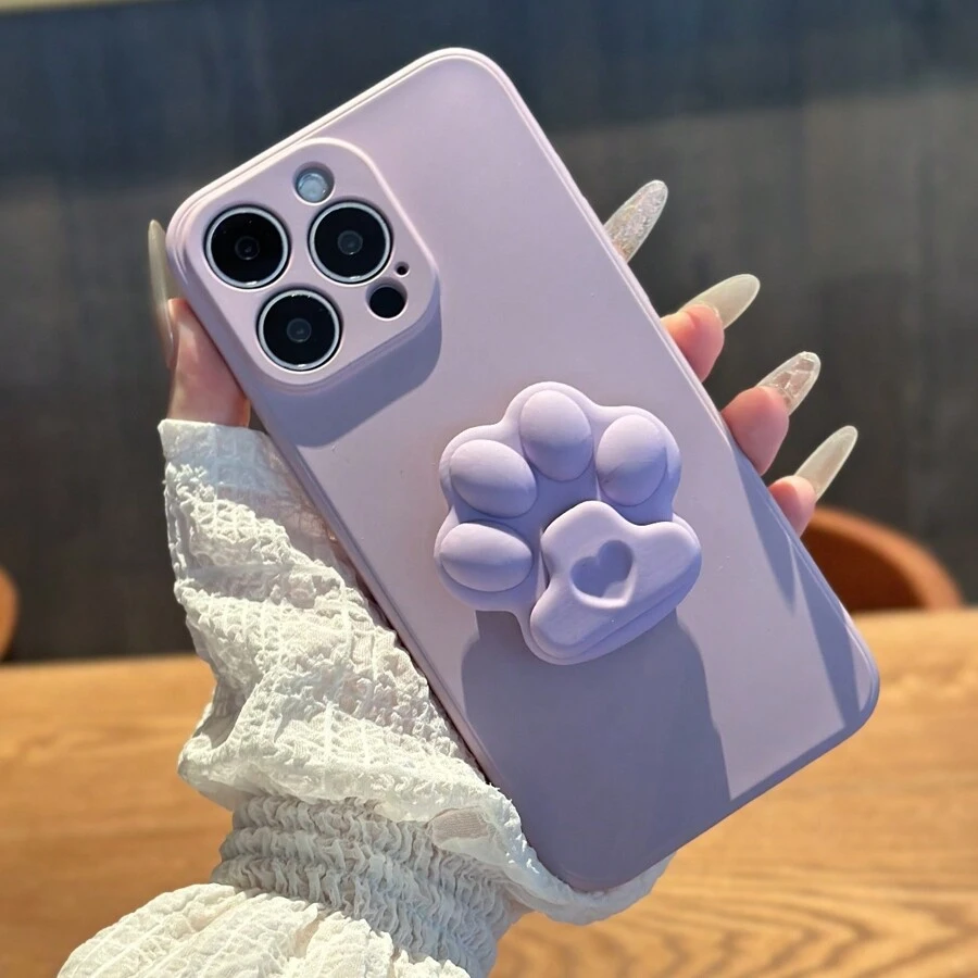 1 Stück TPU Silikon flüssige Katzenkralle DIY Faltbarer Handyhalter, geeignet für Handyhüllen für Männer und Frauen, kompatibel mit Apple, Oppo, Samsung, Huawei und Xiaomi Handys