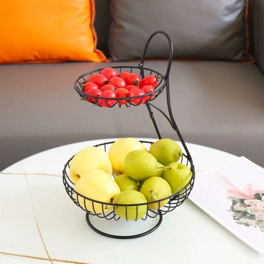 Fruit Basket, Multilayered Tabletop Fruit Storage Rack For Living Room ...