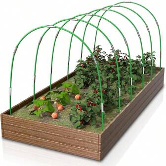 6pcs/5pcs/4pcs Rust-Proof Garden Circle Planting Tunnel Glass Fiber Bracket Garden Mesh Frame Garden Circle Is Used To Cover DIY Plant Brackets