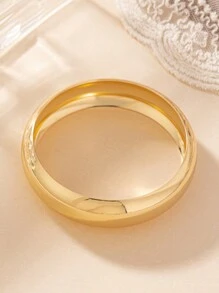1 pieza Brazalete vintage chapado en oro, estilo europeo y americano, adecuado para elegancia discreta, foco de fiesta, regalo considerado, esencial para el día a día, creador de ambiente - Amarillo Oro - Ver 4