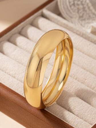 1 件欧美风格镀金复古袖口手链，适合低调优雅，派对焦点，贴心礼物，日常必备，氛围营造者