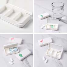 Boîte à pilules étanche et organisateur de médicaments à cas quotidien, contenant de vitamines, mini conteneur à pilules pour utilisation en voyage, boîte de rangement