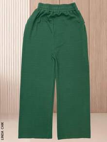 Women's Warm Fabric Ladies Pants - Green - View 2
