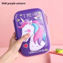 1pc Cartoon Student Pencil Case, Cute Large Capacity Layered Stationery Case, EVA High Aesthetics Widened Three-Dimensional Pencil Case - Multicolor - View 9