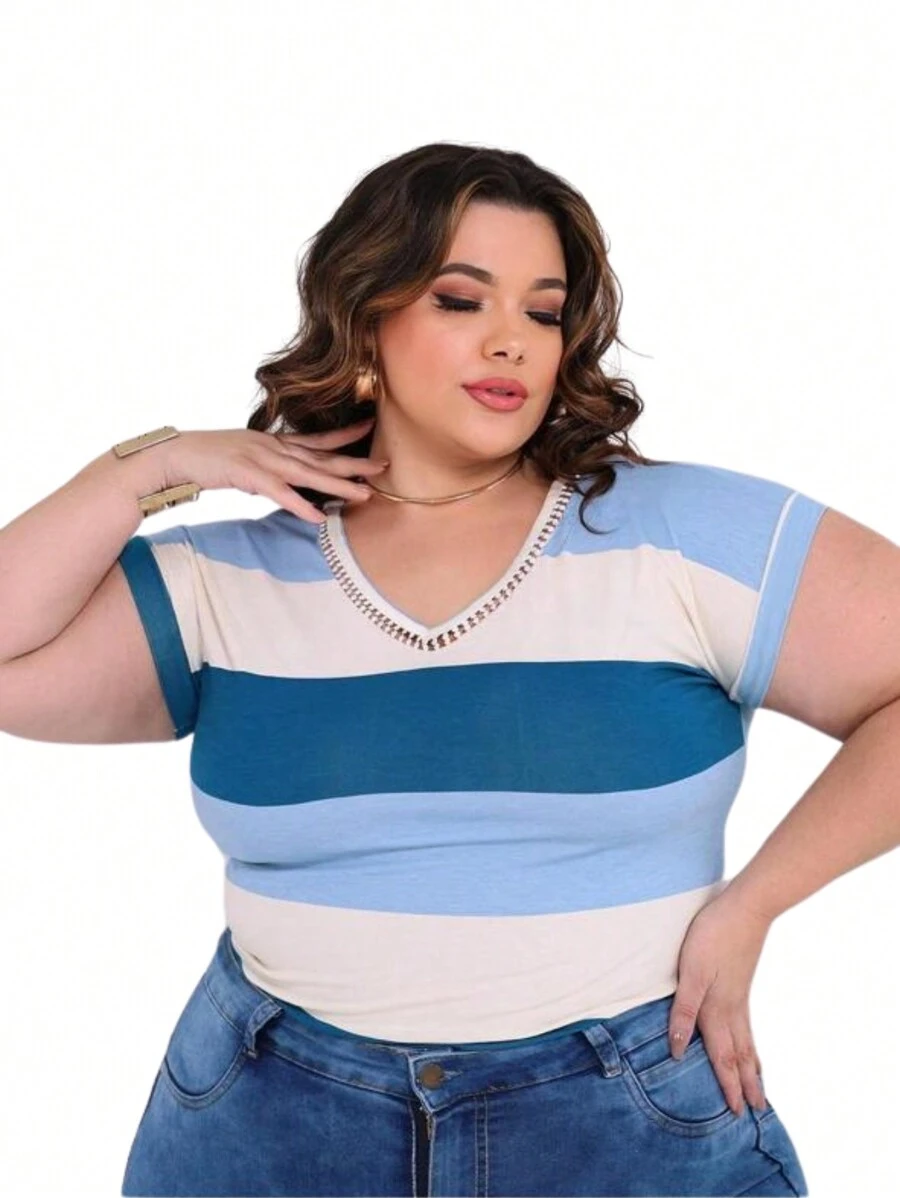 Plus Size Blouses - 彩色 - 查看 1