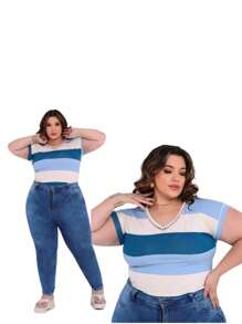 Plus Size Blouses - 彩色 - 查看 2