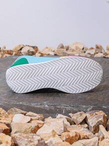 Colorful Leather Casual Sports Shoes, Comfortable, Fashionable, Lightweight And Versatile Women's Shoes For Students - Blue - View 8