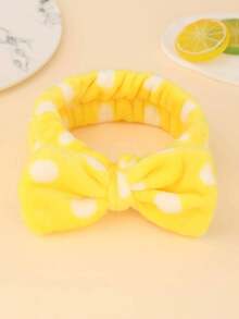 1入組豹紋浴室頭帶現代彈性蝴蝶結裝飾面部化妝頭帶 - 紅色 - 查看 8