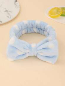 1入組豹紋浴室頭帶現代彈性蝴蝶結裝飾面部化妝頭帶 - 紅色 - 查看 7