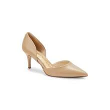 Jaina Leather D'Orsay Pumps - soft beige - View 3