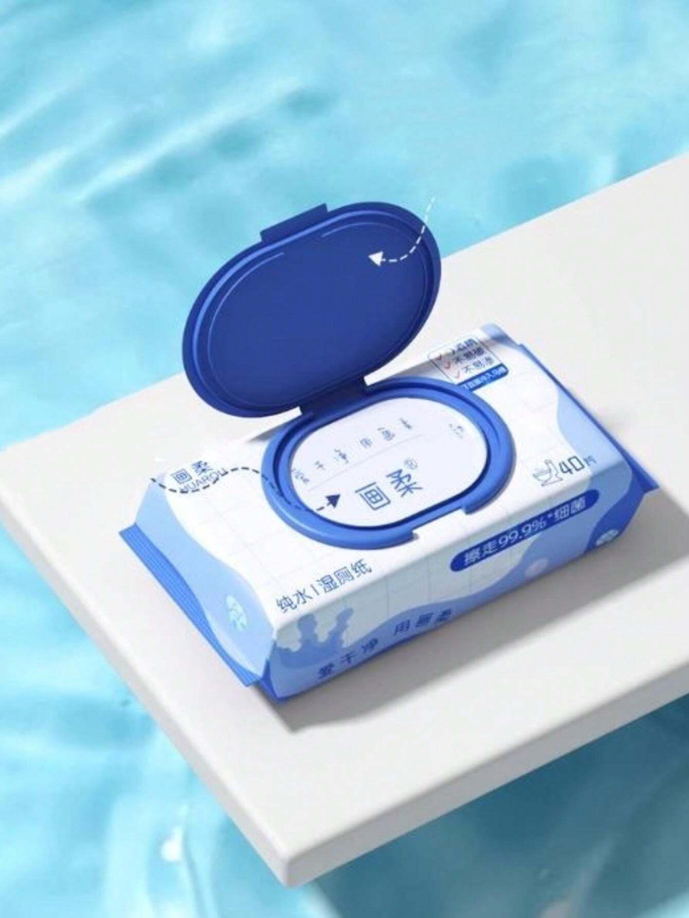 40 Count Pack, Flushable Wipes Material Pure Water Wet Toilet Wipes 1