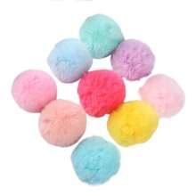 8cm Fluffy Pompon Ball Fluffy Pompom Large Multicolor Plush Pom Pom DIY For Crafts Garland Decorative Keyrings Garments Decor 4pcs/Bag