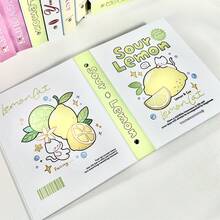 Youcheng 1pc Yuorange Premium A5 Lemon-Themed Photo Album Scrapbook With Loose-Leaf Binder And Card Collection Pages - Summer Refreshing Lemon - View 6