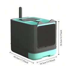 1PC Cat Litter Box Cat Toilet Super Large Space Fully Enclosed Anti-Leakage Sand Cat Basin Kitten Litter Box Anti-Splashing, Easy To Clean And Install