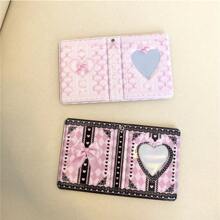 Mini álbum coleccionable de tarjetas fotográficas de Kpop - Diseño de encaje negro con 40 bolsillos de corazón de PVC - multicolor - Ver 6