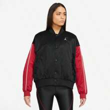 Jordan Flight Renegade Jacket - Women's - Black/Gym Red - View 1
