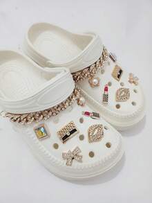 Hole Shoes Decoration DIY Perfect Woman Makeup Series - Gold - View 5