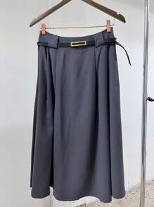 Women Skirts - Dark Grey - View 2
