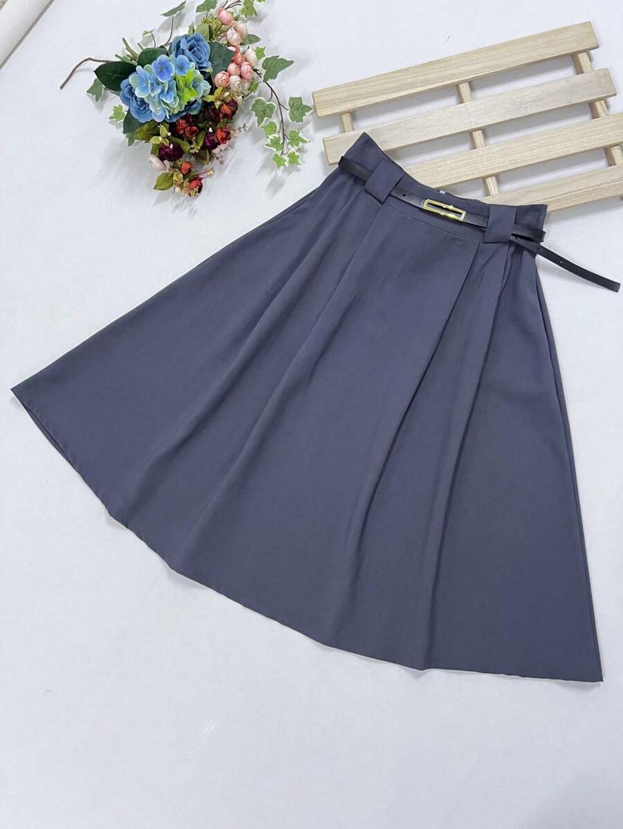Women Skirts - Dark Grey - View 1