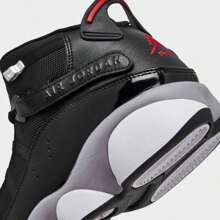 Zapatillas de baloncesto Air Jordan 6 Rings para hombre - FZ4178-010/Negro/Rojo fuego/Blanco/Plata metalizado - Ver 4