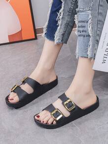 2025 New Thick Sole Non-Slip Beach Sandals For Women, Casual Wedge Slippers For Outdoor Wear - Black - View 8
