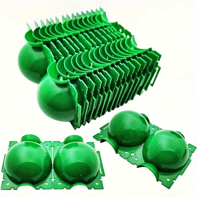 5pcs/Set High-Performance Green Plant Propagation Tool Kit - Durable Plastic Propagation Box With Cutting And Grafting Tools For Air Layering Bean Pods, Reusable Plant Rooting Device, Gardening Plant Rooting Box, High-Pressure Propagation Ball Grafting Device, Root Control Device, Transplantation Ball Cut Seedling Device (Green). Available In 3 Sizes: Small (8*6cm/3.14*2.36in), Medium (10*8cm/3.94*3.14in), Large (14*12cm/5.51*4.72in) - Multicolor - View 4