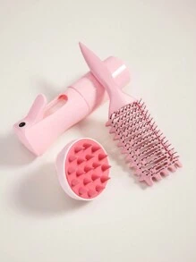 3pcs Hair Styling Set With Spray Bottle 200ml,Scalp Massager,Scalp Brush, Scalp Massage ,Curly Defining Brush,Define Styling Brush For Curly Hair,Reduce Hair Pulling And Curl Separation,Shaping And Defining Curls,Hair Styling Tools For Women,Curl Defining Brush, 2024 Newest Curl Define Styling Brush For Curly Hair, , Vented Hair Brush, Shaping And Defining Curls For Women Scalp Scrubber With Ultra-Soft Bristles, Integrated Design Scalp Exfoliator For Deep Cleanse, Dandruff Removal And Hair Growth Hair Brush - Pink - View 4