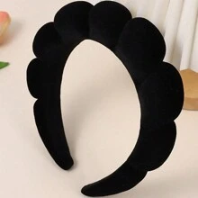 1pc Headband/Wristband Set, High Elasticity & French-Style High Headband, Gentle Cloud & Chic Style Design For Outdoor, Washing Face Or Bathroom Use Home Bathroom Decor Summer Back To School
