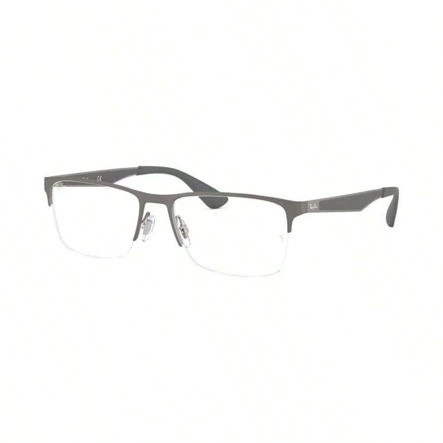 Ray-Ban RX6335 Unisex Rectangle Eyeglasses - Matte Gunm - View 1