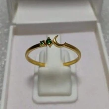 1 pièce Bague en forme de croissant de lune minimaliste pour femmes, à porter au quotidien et comme cadeau d'anniversaire