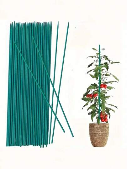 10 piezas Estacas de bambú para plantas, Soporte de estacas para plantas, Soporte floral de madera para plantas, Soportes de plantas para jardinería de interior, Estacas de madera para señalización de jardín