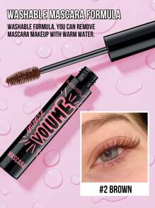 MISSLYN 1PC Intense Volume Black Mascara, Highly Pigmented, Buildable Color, Long-Lasting Volumizing Mascara, Matte Black Finish, Daily Wear, Party, Y2K & Gift - 08 Brown - View 4