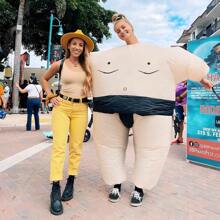 Sumo Inflatable Costumes Sumo Fighter Inflatable Christmas Wrestling Party Role Play Dress Up For Adult Cosplay Halloween - Brown - View 5