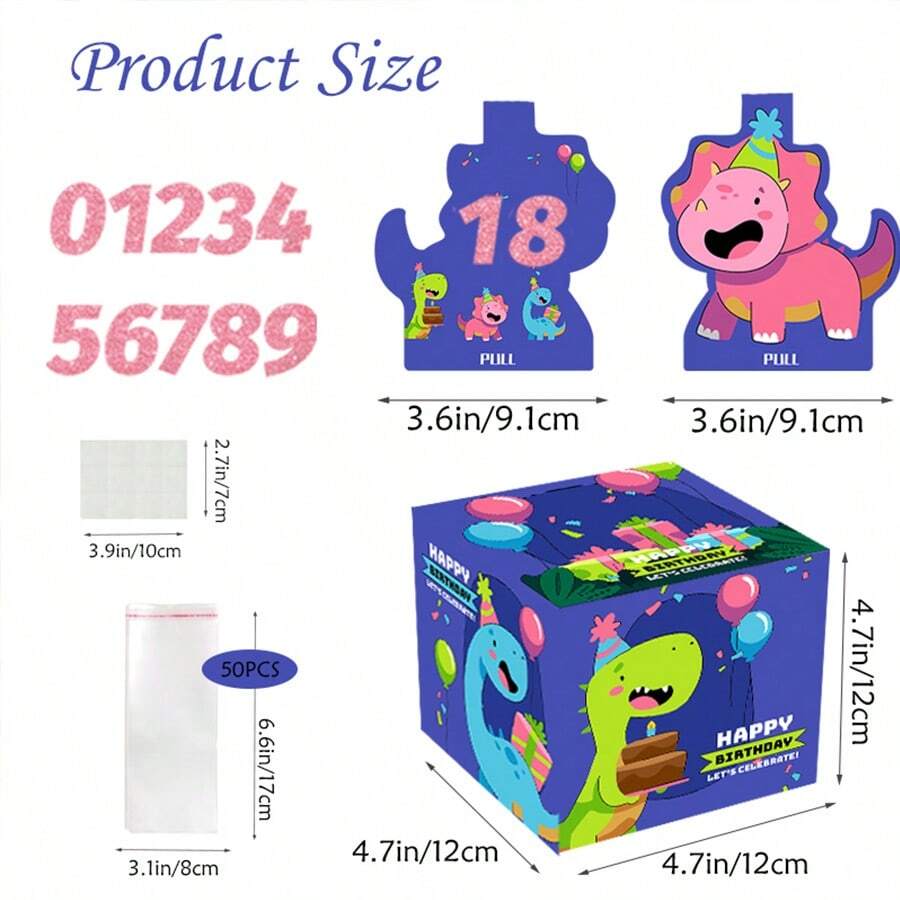 Birthday Theme Money Box Cartoon Themed Pulling Cash Box, Surprise Box