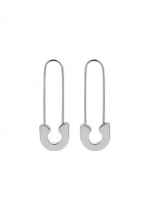 1 par de Pendientes sencillos de estilo Broche de aleación para mujer