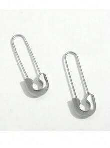 1 par de Pendientes sencillos de estilo Broche de aleación para mujer