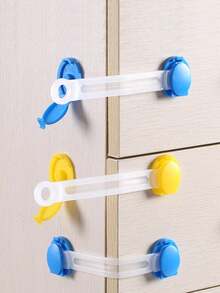 1pc Plastic Child Lock, Random Color (Standard Size/2pcs Pack/5pcs Pack/8pcs Pack/10pcs Pack, Style A) - White - View 7